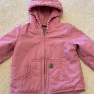 Pink Carhartt Redwood Sherpa Lined Girls Toddler Jacket Coat 18M